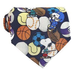 Snoopy Sports Tie Silk Necktie Peanuts